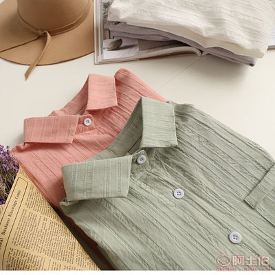 【67222017春裝新款文藝小清新翻領長袖襯衫女式襯衣批發免費代理】廣州市天河區科技比正服飾店 - 產品庫