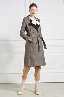 【廠家女士服裝進(jìn)貨渠道朗文斯汀雙排扣雙面羊毛羊絨呢大衣女】- 